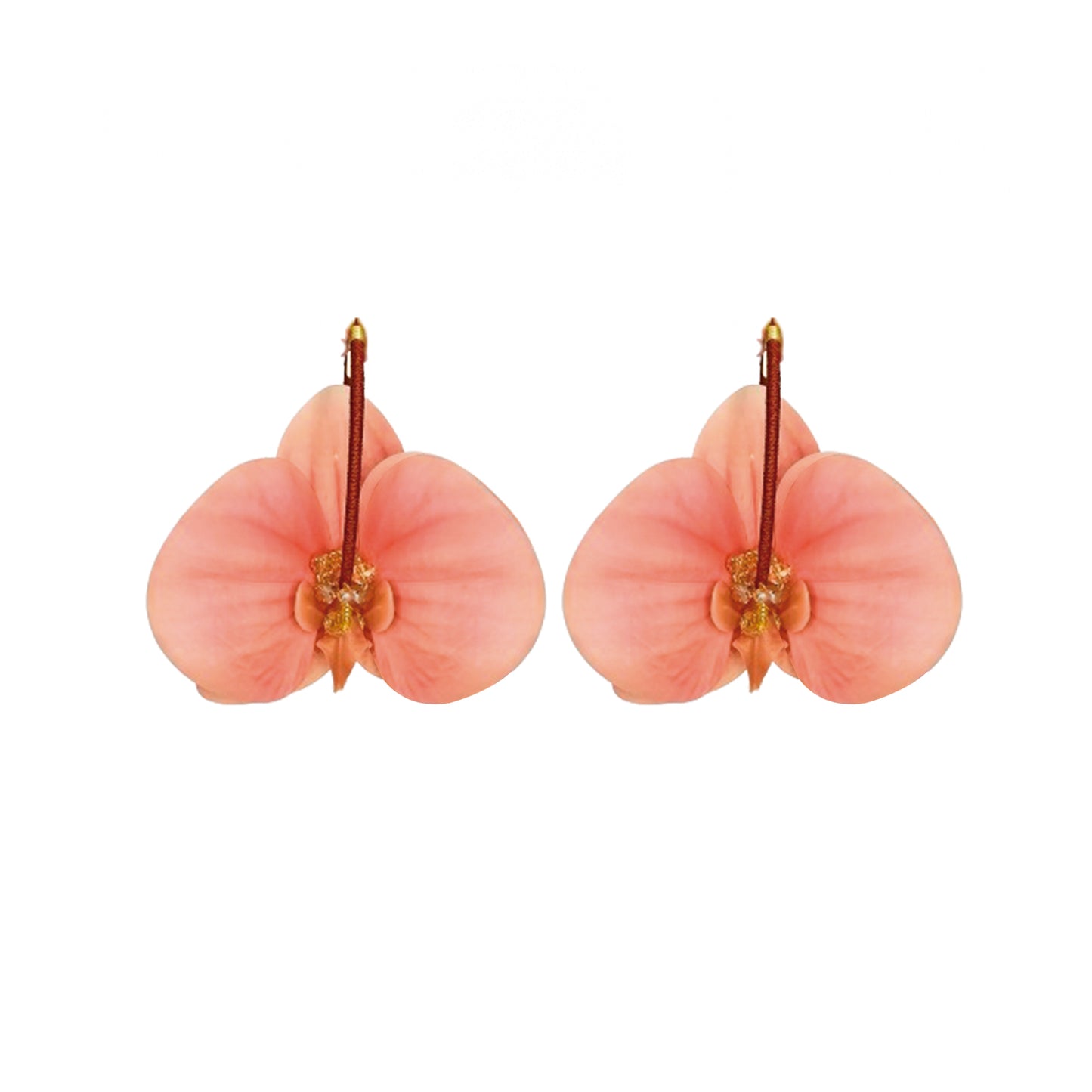 Argollas Orquidea Grandes Guayaba