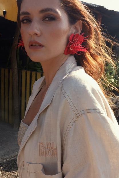 Topos Floral Rojo