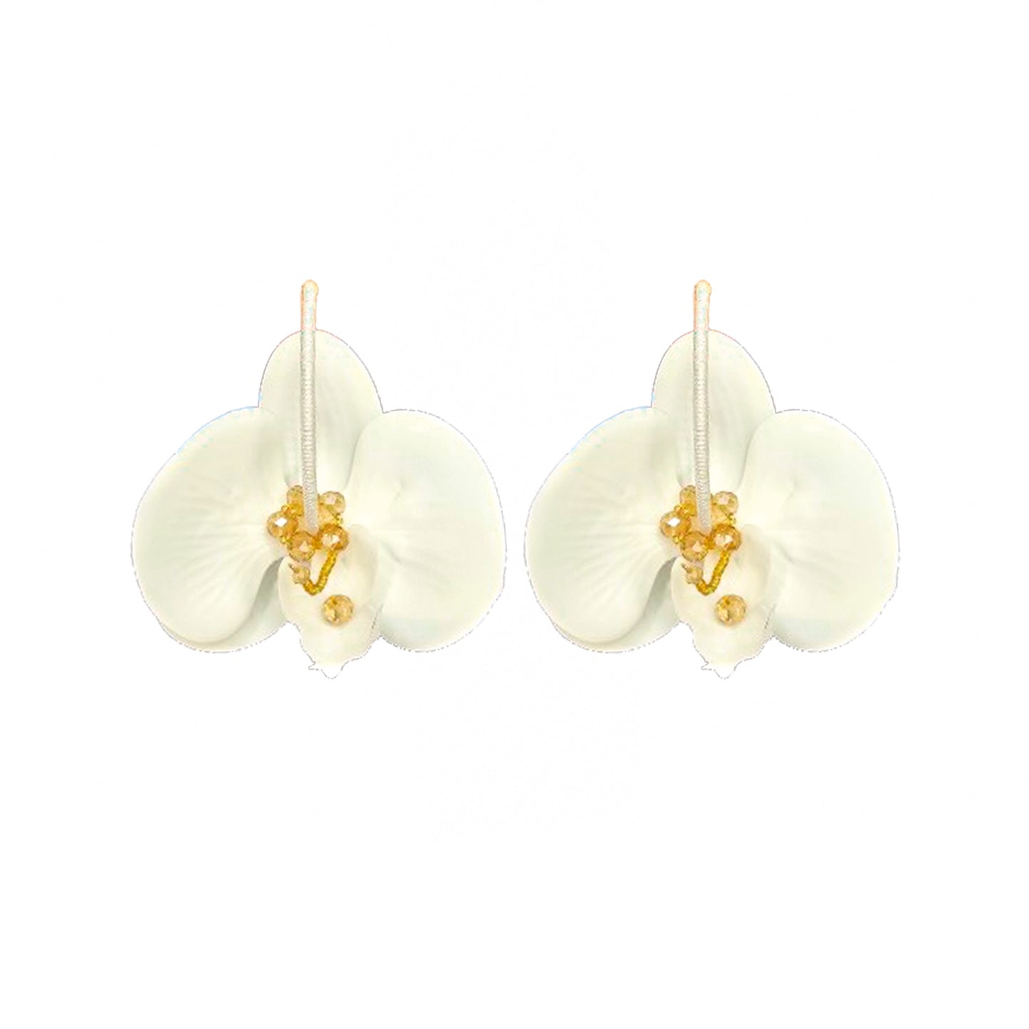 Argollas Orquidea Grandes Blancas
